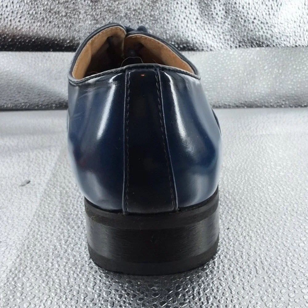 Giorgio Italia Men's Blue Cap Toe Oxfords - Size 7.5 - PU Upper‎ Leather Lined